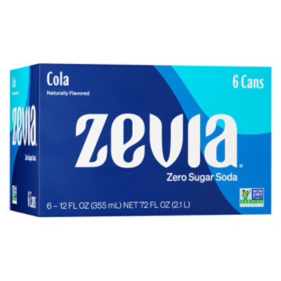 Zevia Soda Zero Calorie Cola - 6-12 Fl. Oz.