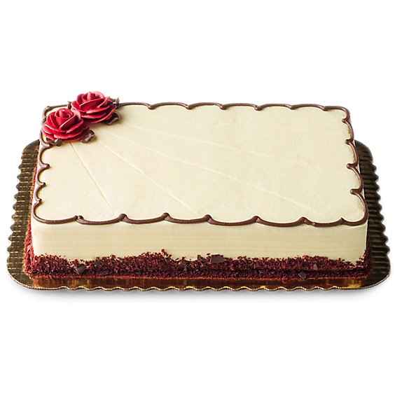 Bakery Cake 1/4 Sheet Red Velvet - Each