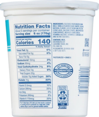 Lucerne Greek Yogurt Nonfat Vanilla - 32 Oz - Image 6