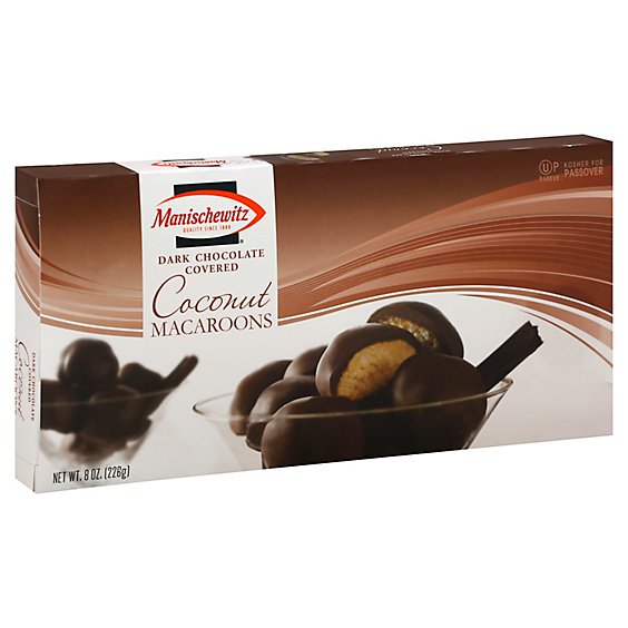 Manischewitz Coconut Macaroons Covereddark Chocolate - 8 Oz