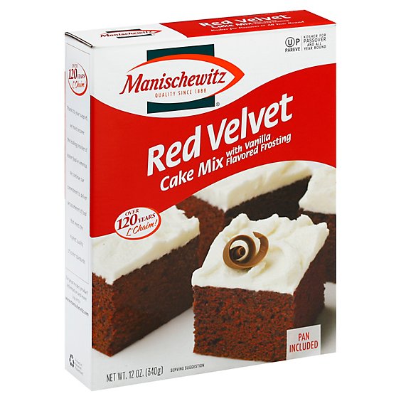Manischewitz With Vanilla Flavored Frosting Red Velvet Cake Mix - 12 Oz