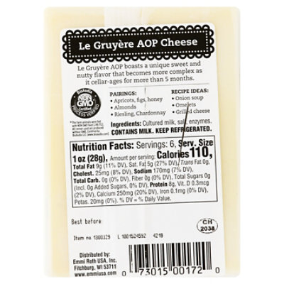 Emmi Mild Gruyere Cheese - 6 Oz. - Image 6