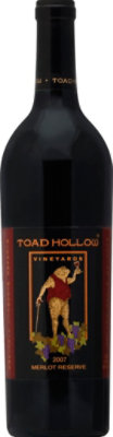 Toad Hollow Vineyards Reserve Merlot Wine - 750 Ml - Image 2