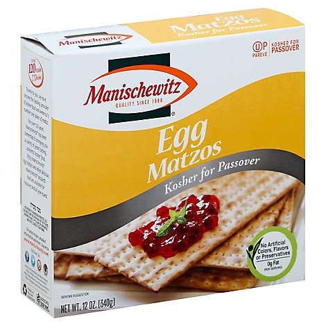 Manischewitz Egg Matzos Passover - 12 Oz