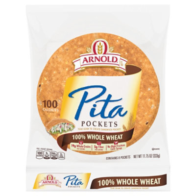 Arnold 100% Whole Wheat Pita Pocket Thins - 11.75 Oz - Image 2