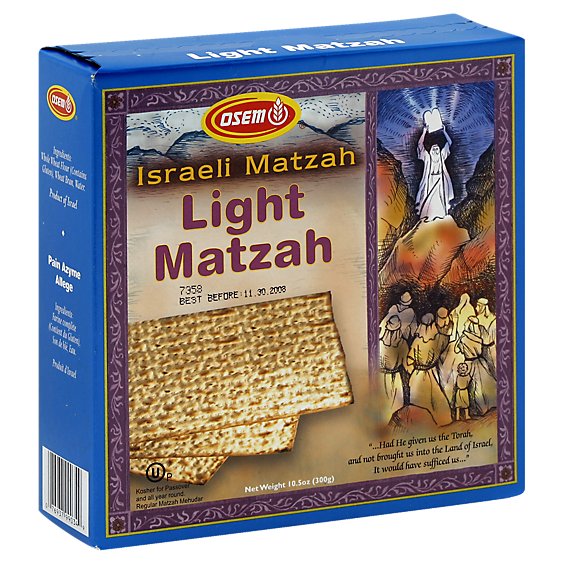 Osem Israeli Matzah Light - 10.5 Oz