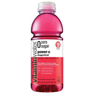 vitaminwater Zero Water Beverage Nutrient Enhanced Power C Dragonfruit - 20 Fl. Oz. - Image 3