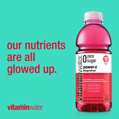 vitaminwater Zero Water Beverage Nutrient Enhanced Power C Dragonfruit - 20 Fl. Oz. - Image 2