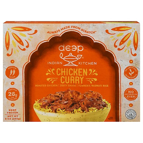 Deep Indian Kitchen Chicken Curry with Turmeric Rice - 9 Oz