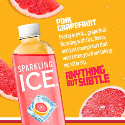 Sparkling Ice Pink Grapefruit Sparkling Water 17 fl. oz. Bottle - Image 8
