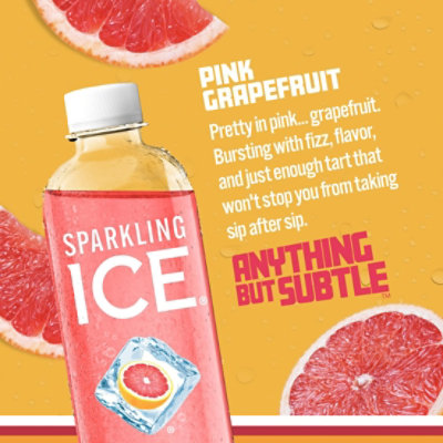 Sparkling Ice Pink Grapefruit Sparkling Water 17 fl. oz. Bottle - Image 2