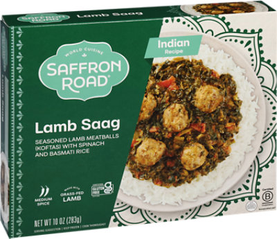 Saffron Road Lamb Saag Gluten Free Indian Frozen Meal - 10 Oz - Image 4