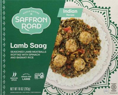 Saffron Road Lamb Saag Gluten Free Indian Frozen Meal - 10 Oz - Image 1