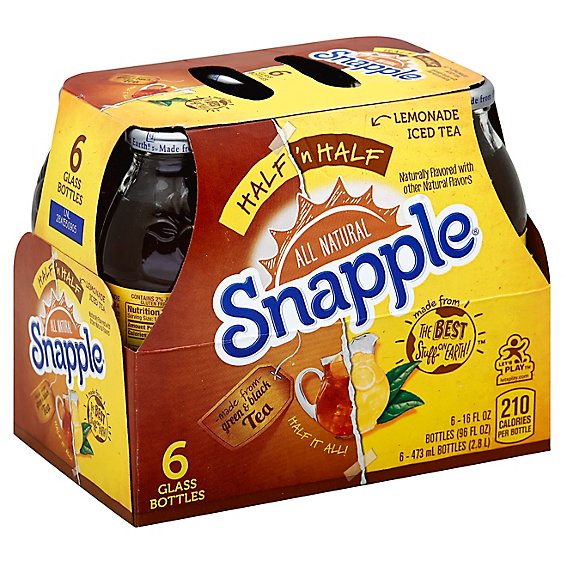 Snapple Iced Tea Half N Half Lemonade - 6-16 Fl. Oz.