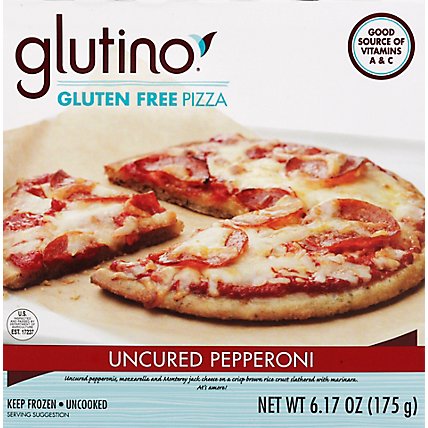 Glutino Pizza Brown Rice Crust Pepperoni Gluten Free Frozen - 6.2 Oz - Image 2
