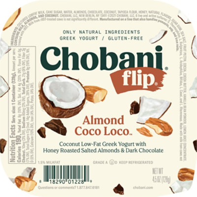 Chobani Flip Chocolate Almond Coco Loco Low-Fat Greek Yogurt - 4.5 Oz - Image 2