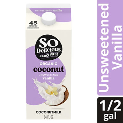 So Delicious Dairy Free UHT Unsweetened Vanilla Coconut Milk - 64 Fl. Oz. - Image 1
