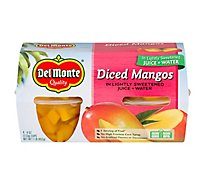 Del Monte Mangos Diced in Lightly Sweetened Juice + Water Cups - 4-4 Oz