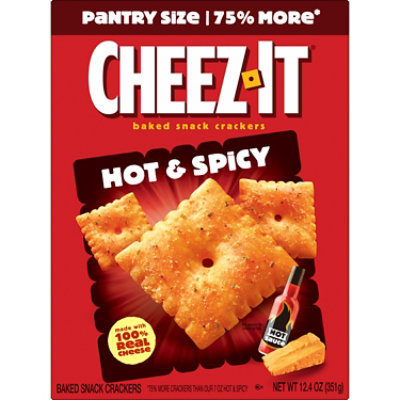 Cheez-It Cheese Crackers Baked Snack Hot and Spicy - 12.4 Oz - Image 8