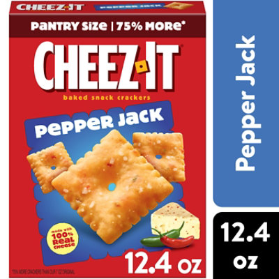 Cheez-It Cheese Crackers Baked Snack Pepper Jack 12.4 Oz