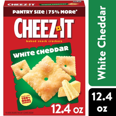 Cheez-It Baked Snack Cheese Crackers White Cheddar - 12.4 Oz - Image 1