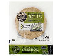 La Tortilla Factory Tortillas Corn Hand Made Style Green Chile Bag 8 Count - 11.57 Oz