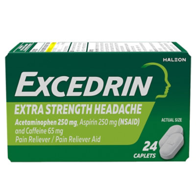 Excerdin Pain Reliever Extra Strength Caplets - 24 Count - Image 1