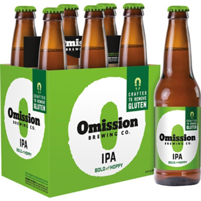 Omission Beer IPA In Bottles Gluten Free - 6-12 Fl. Oz.