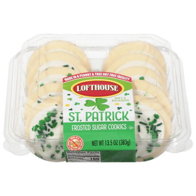 Lofthouse White St. Patricks Day Frosted Sugar Cookies