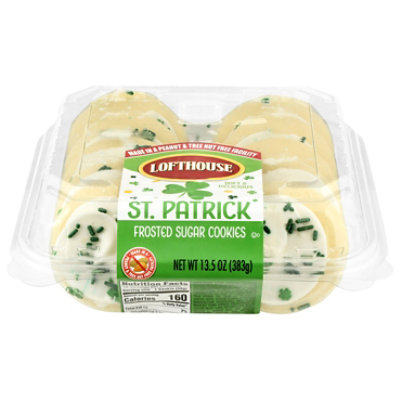 Lofthouse White St. Patricks Day Frosted Sugar Cookies - 13.5 Oz - Image 1