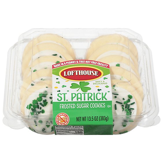 Cookie Frosted Sugar St Patricks Days White - Each