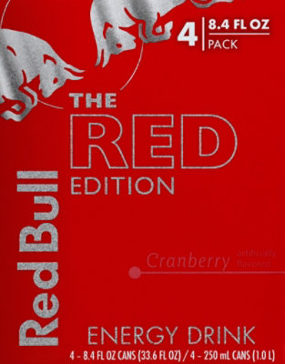 Red Bull Energy Drink The Red Edition Cranberry Can - 4-8.4 Fl. Oz. - Image 2