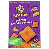 Annies Homegrown Crackers Organic Baked Snack Cheddar Squares  - 7.5 Oz - Image 1