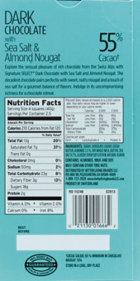 Signature Select Candy Dark Chocolate with Sea Salt & Almond Nougat 55% Cacao - 3.5 Oz - Image 3