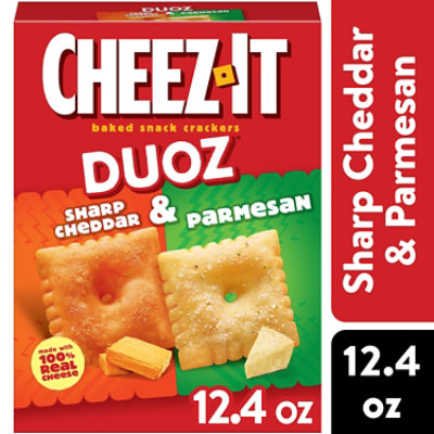 Cheez-It DUOZ Cheese Crackers Baked Snack Cheddar and Parmesan - 12.4 Oz - Image 1