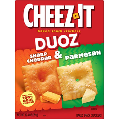 Cheez-It DUOZ Cheese Crackers Baked Snack Cheddar and Parmesan - 12.4 Oz - Image 7