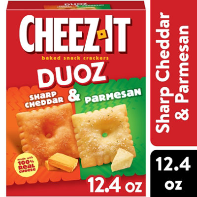 Cheez-It DUOZ Cheese Crackers Baked Snack Cheddar and Parmesan - 12.4 Oz