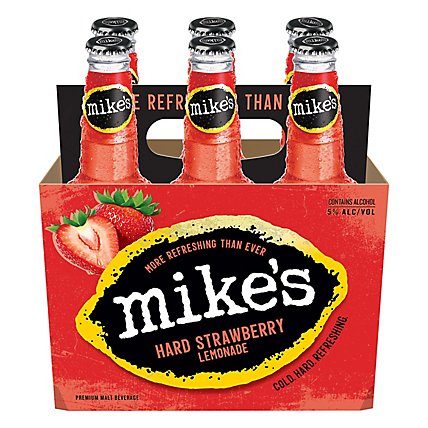 Mikes Hard Beverage Cool Hard Refreshing Lemonade Strawberry Bottle - 6-11.2 Fl. Oz. - Image 4