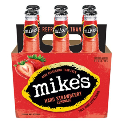 Mikes Hard Beverage Cool Hard Refreshing Lemonade Strawberry Bottle - 6-11.2 Fl. Oz. - Image 5