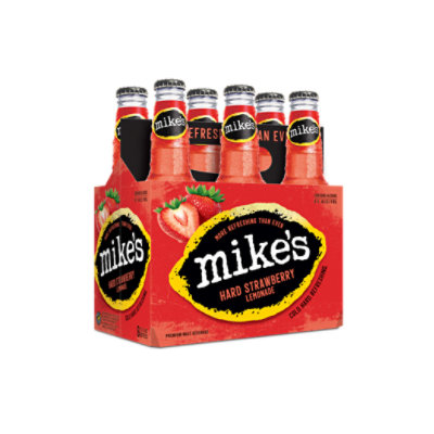 Mikes Hard Beverage Cool Hard Refreshing Lemonade Strawberry Bottle - 6-11.2 Fl. Oz. - Image 2