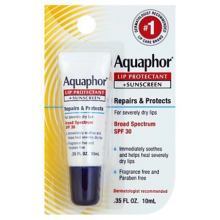 Aquaphor Lip Repair And Protect Broad Spectrum SPF 30 - 0.35 Fl. Oz. - Image 1