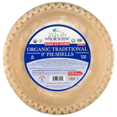 Wholly Wholesome Organic Pie Shells Traditional 9 Inch - 14 Oz