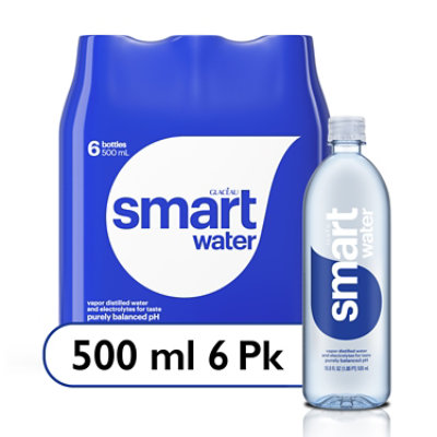 smartwater Water Vapor Distilled - 6-16.9 Fl. Oz. - Image 1