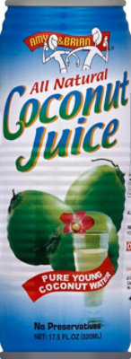 AMY & BRIAN Coconut Juice All Natural Pure Young Pulp Free - 17.5 Fl. Oz. - Image 2