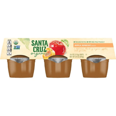 Santa Cruz Organic Apple Apricot Sauce Cups - 6-4 Oz - Image 1