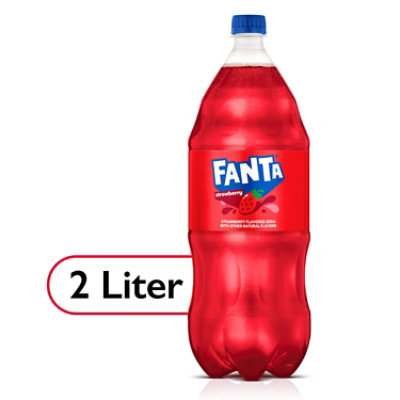 Fanta Strawberry Soda Soft Drink Bottle - 2 Liters