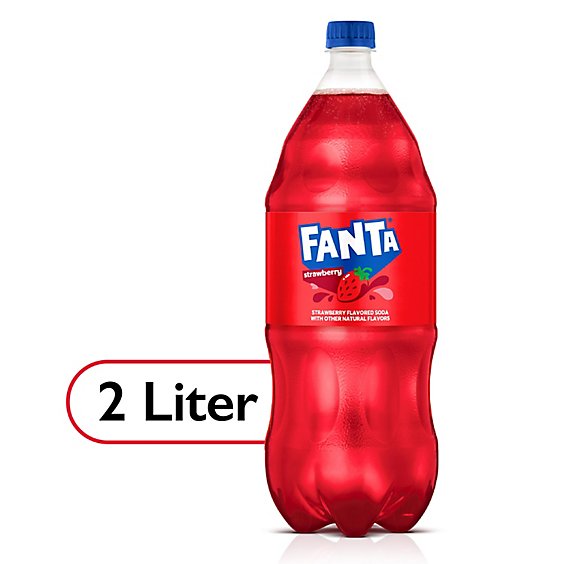 Fanta Soda Pop Strawberry Flavored - 2 Liter