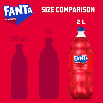 Fanta Soda Pop Strawberry Flavored - 2 Liter - Image 2