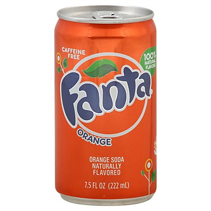 Fanta Soda Orange Mini Cans - 8-7.5 Fl. Oz. - Image 1