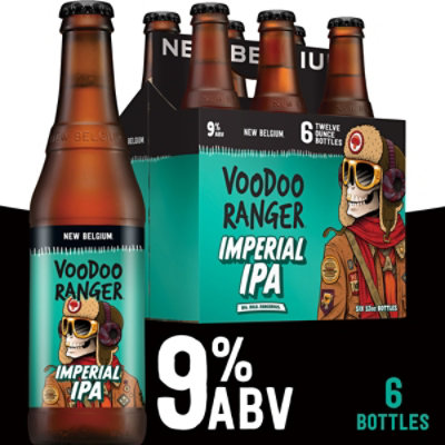 New Belgium Brewing Voodoo Ranger Imperial IPA Beer 9% ABV Bottles - 6-12 Fl. Oz. - Image 1